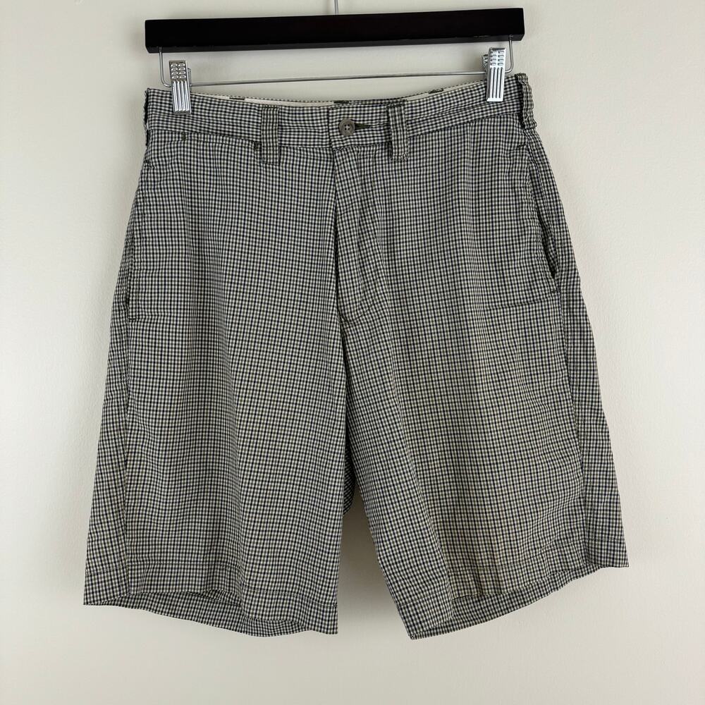 Vintage Banana Republic Shorts Men's 30 Plaid Flat Front Safari